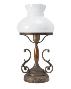 Rustikale Petro Tischleuchte Tischlampe Weiß