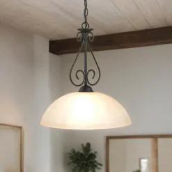 Rustikale runde Hängeleuchte E27 ATHEN