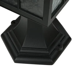 Rustikale Sockelleuchte BAARLE Schwarz H:45cm E27