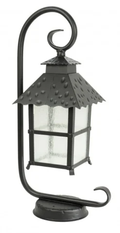 Rustikale Sockelleuchte MONTREAL Schwarz 53cm E27