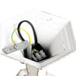 Rustikale Sockelleuchte Weiß Gold 50cm IP44 E27