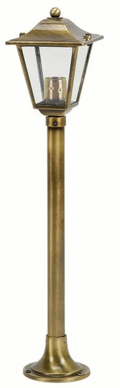 Rustikale Standlampe für Garten Weg H:83cm Messing