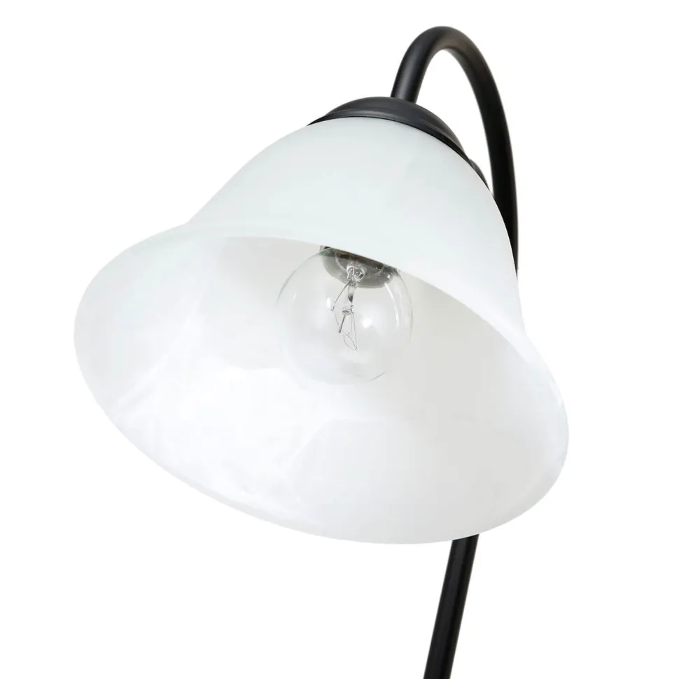 Rustikale Tischlampe Schwarz Alabaster H:43cm ATHEN