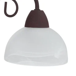 Rustikale Tischleuchte Country rostfarbig