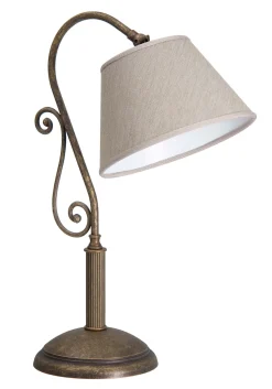 Rustikale Tischleuchte E27 Bruxelles Bronze Antik