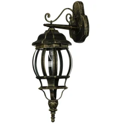 Rustikale Wand Außenleuchte BREST Gold Antik 54cm