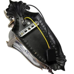 Rustikale Wandlaterne außen IP44 Schwarz Gold antik