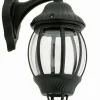 Rustikale Wandlaterne außen Schwarz regengeschützt