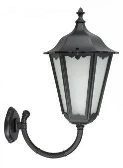 Rustikale Wandleuchte Außen Schwarz Aluminium Glas