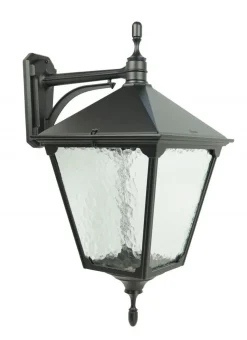 Rustikale Wandleuchte außen IP43 Aluminium Glas