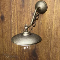 Rustikale Wandleuchte E27 Marte Weiß