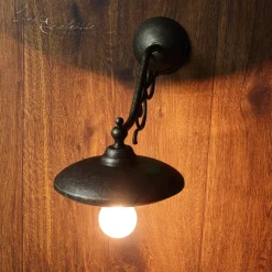 Rustikale Wandleuchte E27 Marte Weiß