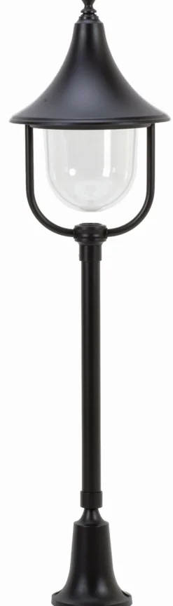 Rustikale Wegeleuchte Schwarz 87 cm IP43 regengeschützt