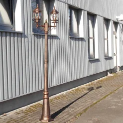 Rustikaler Kandelaber BREST Kupfer Antik 2 armig E27