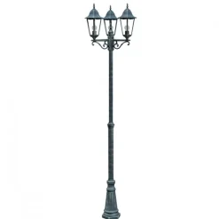 Rustikaler Kandelaber Schwarz Grün antik 220cm MIGDAL