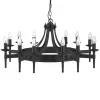 Rustikaler Kronleuchter Eisen geschmiedet 12-flmg.