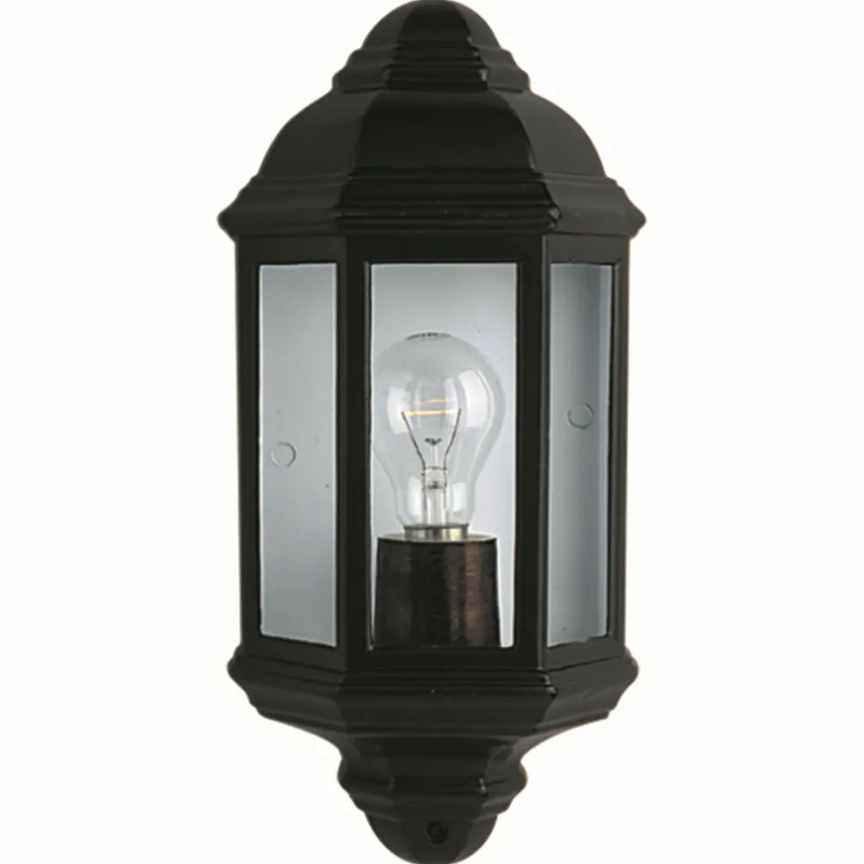 Schiffslampe Außenleuchte Wandlaterne flach schwarz