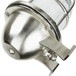 Schiffslampe Messing in Nickel Außen Hof Balkon