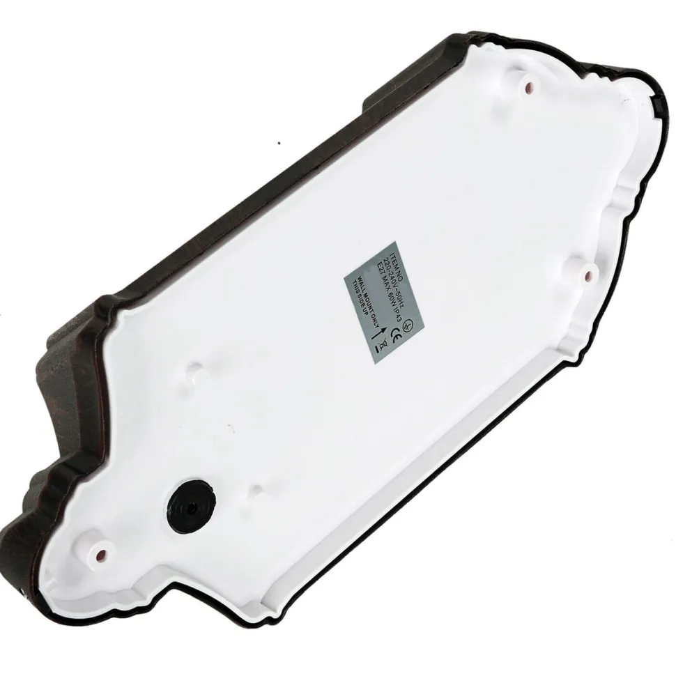 Schiffslampe Wandleuchte Außen Schwarz Braun LIVORNO