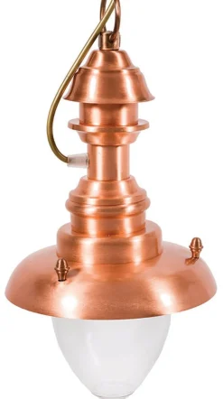 Schiffsleuchte Außen in Kupfer Echt-Messing rostfrei