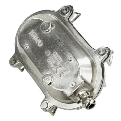 Schiffsleuchte Außen Messing in Nickel IP64 oval