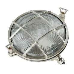 Schiffsleuchte Außen Messing Riffelglas IP64 Haus