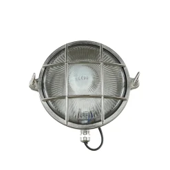 Schiffsleuchte Außen Messing Riffelglas IP64 Haus