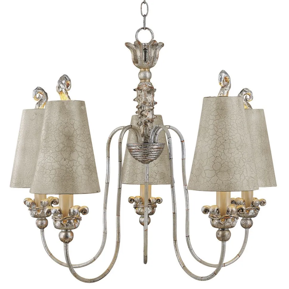 Schirm Kronleuchter in Silber Gold Ø83cm Esszimmer