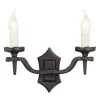 Schmiedeeisen Wandleuchter CAMELOT 5 Schwarz Lampe