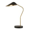 Schreibtischlampe E14 64,1 cm in Gold Schwarz matt