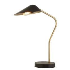 Schreibtischlampe E14 64,1 cm in Gold Schwarz matt