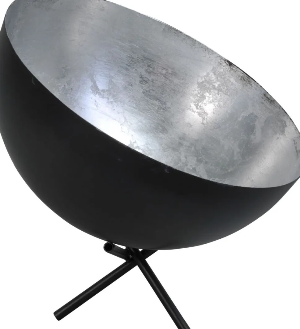 Schreibtischlampe Grau Metall Silber Ø30cm LARINO