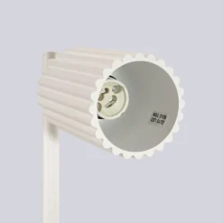 Schreibtischlampe GU10 43 cm hoch in Creme Modern Aluminium