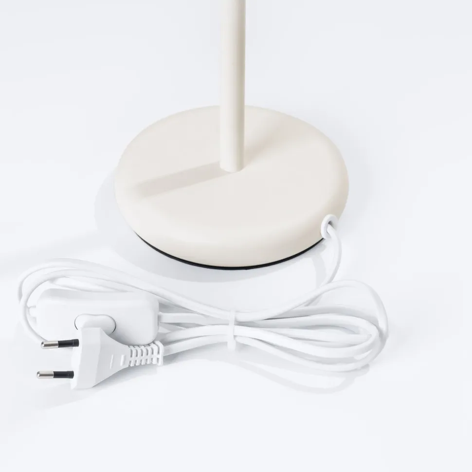 Schreibtischlampe GU10 43 cm hoch in Creme Modern Aluminium