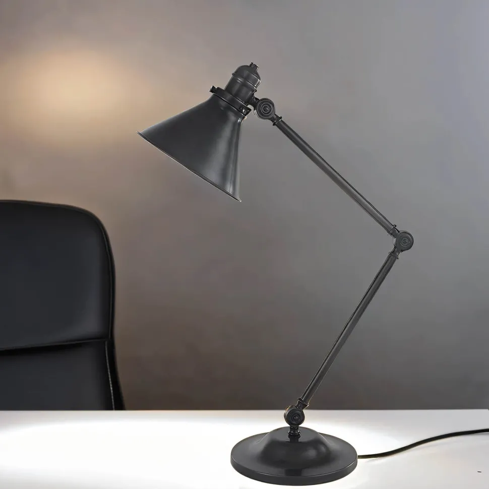 Schreibtischlampe ISMENE Bronze Antik 66cm Leuchte