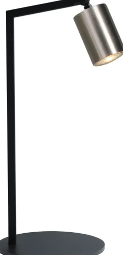 Schreibtischlampe Metall Schwarz Nickel 50 cm ELSIE