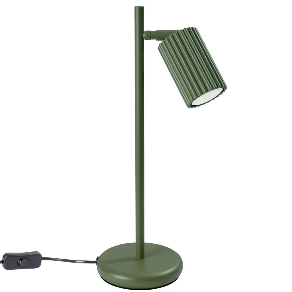 Schreibtischlampe Modern 43 cm hoch Grün GU10 schwenkbar BERTA