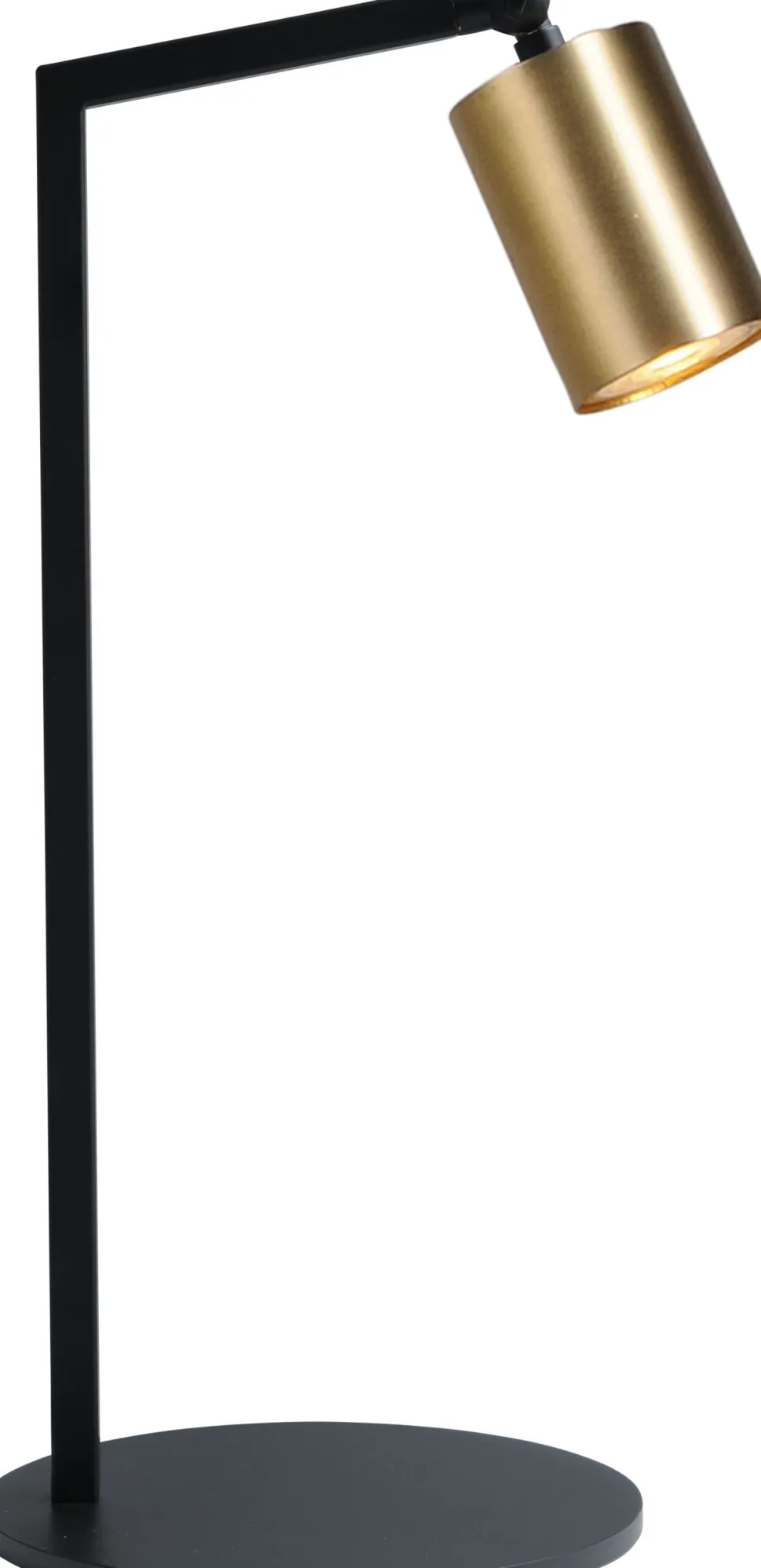 Schreibtischlampe Schwarz Gold 50 cm verstellbar Metall