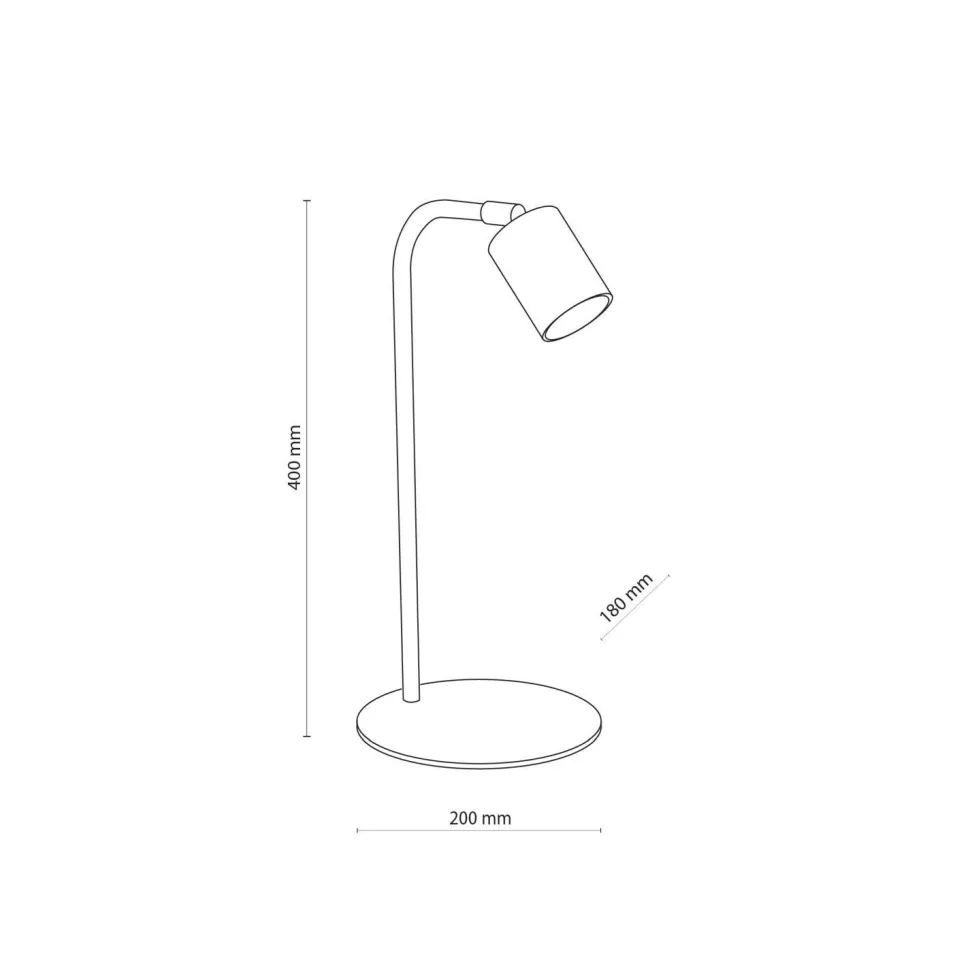 Schreibtischlampe Weiß verstellbar Modern Metall 40 cm