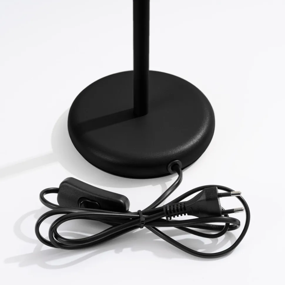 Schreibtischleuchte Schwarz H: 43 cm schwenkbar Aluminium GU10