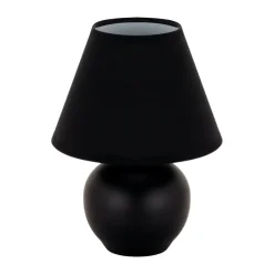 Schwarz Keramik Stoff 24 cm klein E14 LINNE