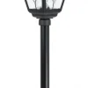 Schwarze Außenlampe MERKSEM 80cm IP43 Aluminium