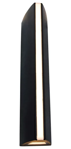 Schwarze Außenleuchte Modern E27 IP54 H:30 cm blendarm