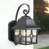 Schwarze Außenleuchte Rustikal IP44 wetterfest KENT