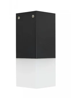 Schwarze Deckenlampe außen IP44 blendarm AWERNE