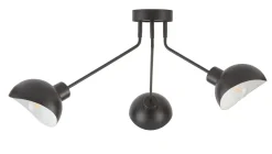 Schwarze Deckenlampe Innen Weiß E27 3-flammig stylisch
