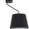 Schwarze Deckenlampe Metall Kunststoff E27 wohnlich