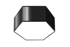 Schwarze Deckenleuchte blendarm 30,5 cm lang für 2x E27