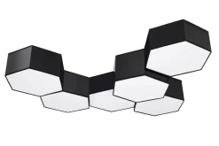 Schwarze Deckenleuchte blendarm 30,5 cm lang für 2x E27