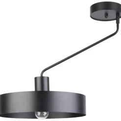 Schwarze Deckenleuchte Metall Schirm Ø8 cm E27 Retro